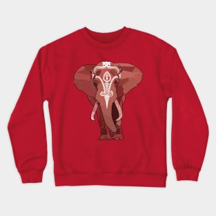 Elephant tribal tattoo Crewneck Sweatshirt